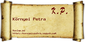 Környei Petra névjegykártya